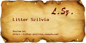 Litter Szilvia névjegykártya