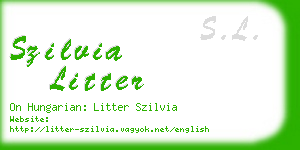 szilvia litter business card